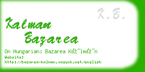 kalman bazarea business card